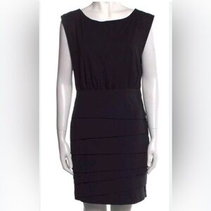 Alice + Olivia Black Tiered Mini Dress